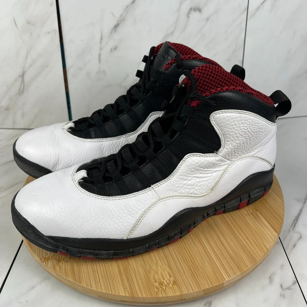 Nike Air Jordan 10 Retro Chicago 2012 Mens Size 12.5 White Sneakers 310805-100